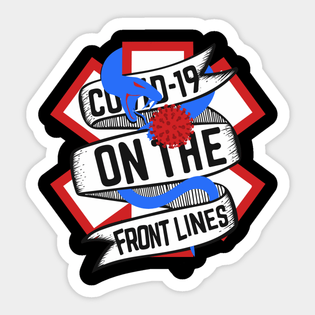 COVID19 On The Front Lines Sticker by Red Wolf Rustics And Outfitters